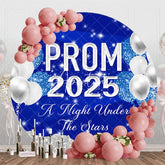 Aperturee - Night Under Stars Glitter Balloon Round Prom Backdrop
